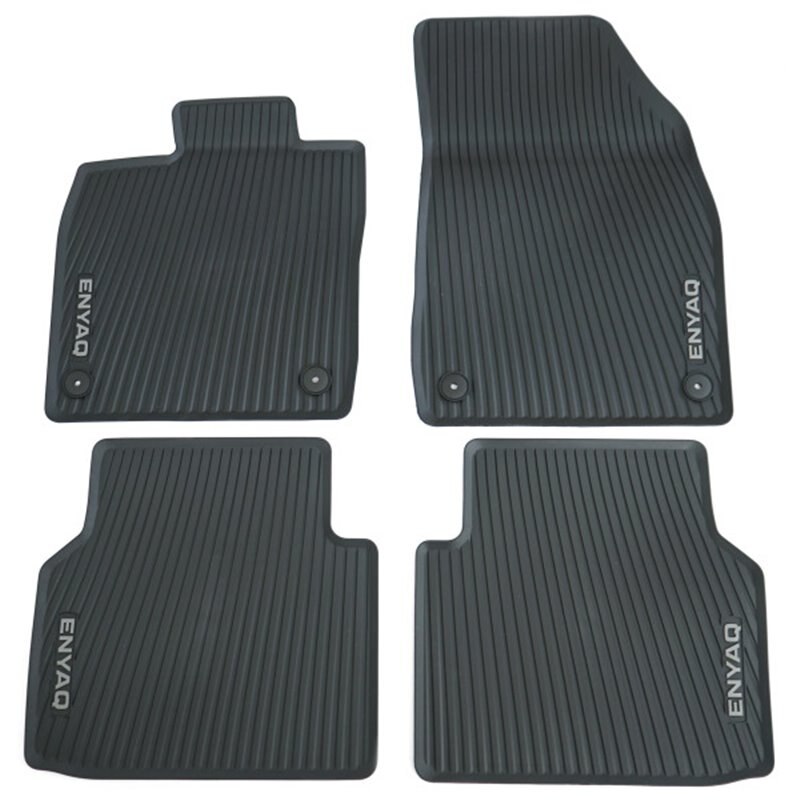 Set 4 covorase, Skoda Enyaq, Negru/Gri