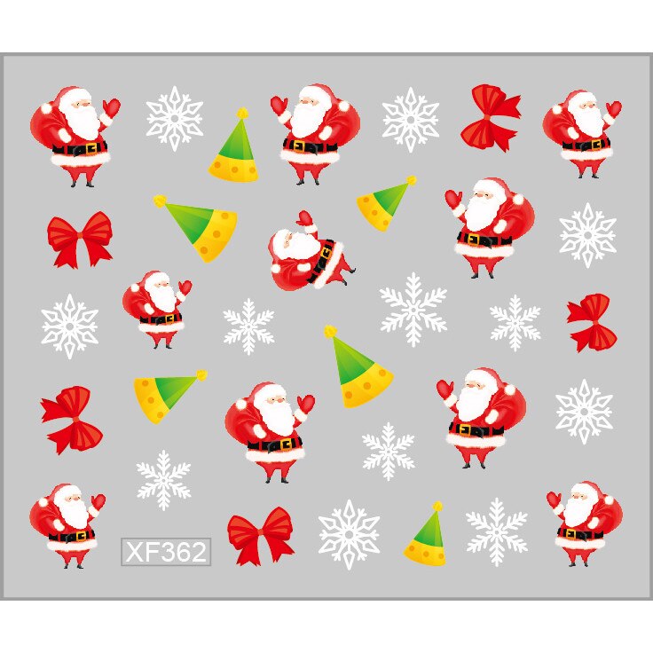 Sticker nail art Lila Rossa, pentru Craciun, Revelion si iarna, 7.2 x 10.5 cm, xf362