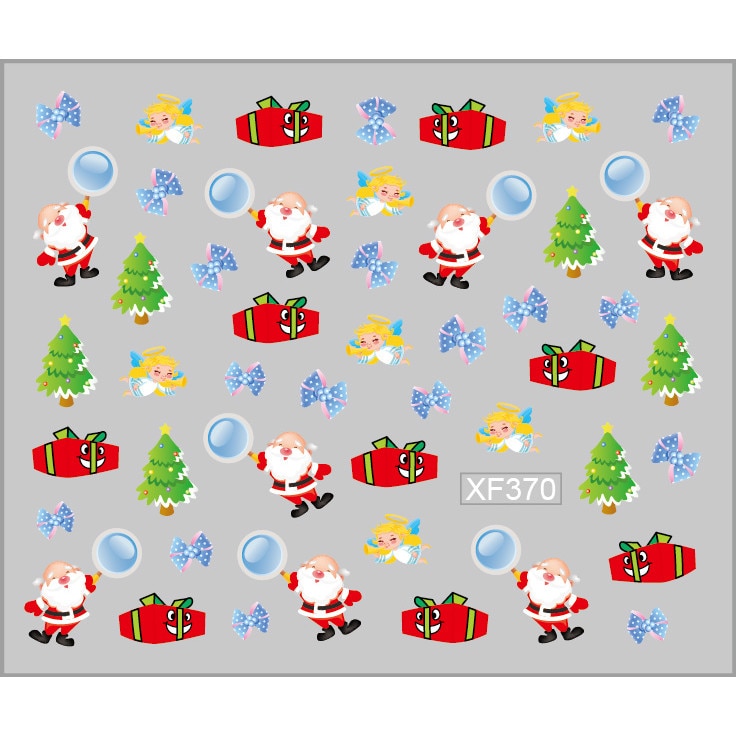 Sticker nail art Lila Rossa, pentru Craciun, Revelion si iarna, 7.2 x 10.5 cm, xf370