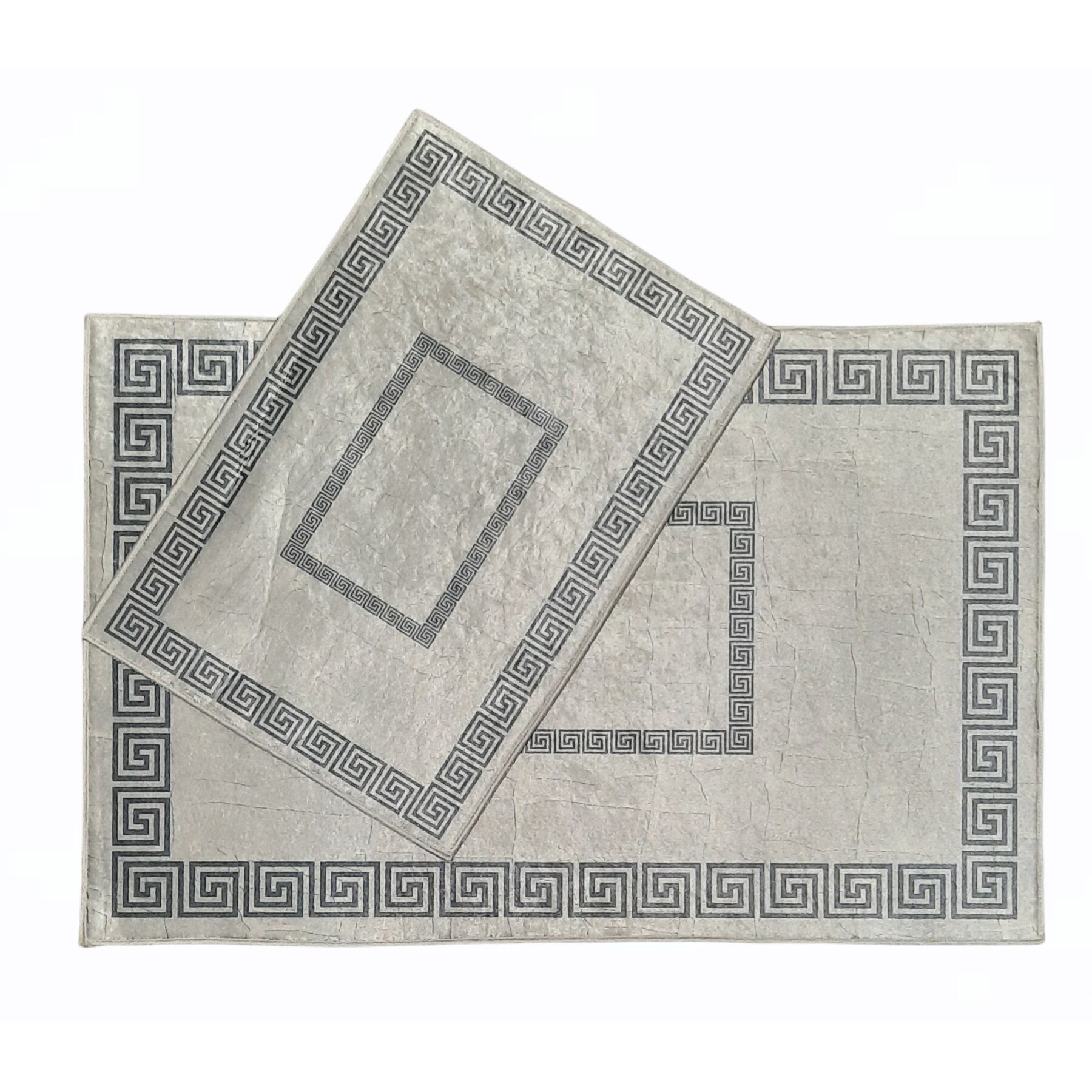 Set covoare baie antiderapante, 2 piese, 60x90cm, 40x60cm, Model 24