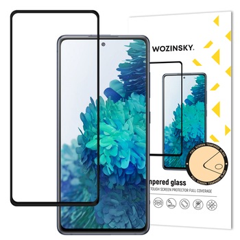 Folie protectie ecran Tempered pentru Samsung Galaxy A72, WOZINSKY, Sticla, Transparent/Negru Folie protectie ecran Tempered pentru Samsung Galaxy A72, WOZINSKY, Sticla, Transparent/Negru