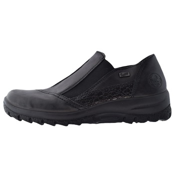 Pantofi dama, din piele naturala, marca Rieker, L7178-00-01-Q-21, negru, Negru Pantofi dama, din piele naturala, marca Rieker, L7178-00-01-Q-21, negru, Negru