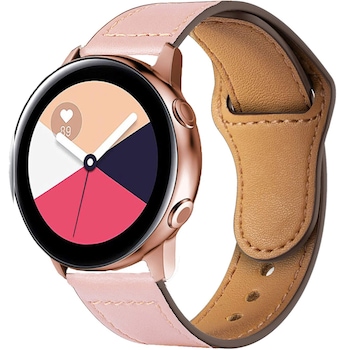 Curea ceas piele naturala ZAFIT™, compatibila cu smartwatch Huawei Watch GT 2 42 mm, Samsung Galaxy Watch 42 mm, latime curea 20 mm, Roz pal Curea ceas piele naturala ZAFIT™, compatibila cu smartwatch Huawei Watch GT 2 42 mm, Samsung Galaxy Watch 42 mm, latime curea 20 mm, Roz pal
