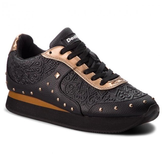 Pantofi sport, Desigual 18WSKP22, Negru, 37