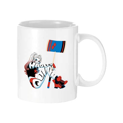 Cana alba 330ml cu Harley Quin 008