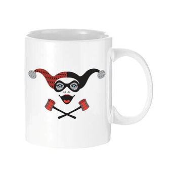 Cana alba 330ml cu Harley Quin logo 001 Cana alba 330ml cu Harley Quin logo 001