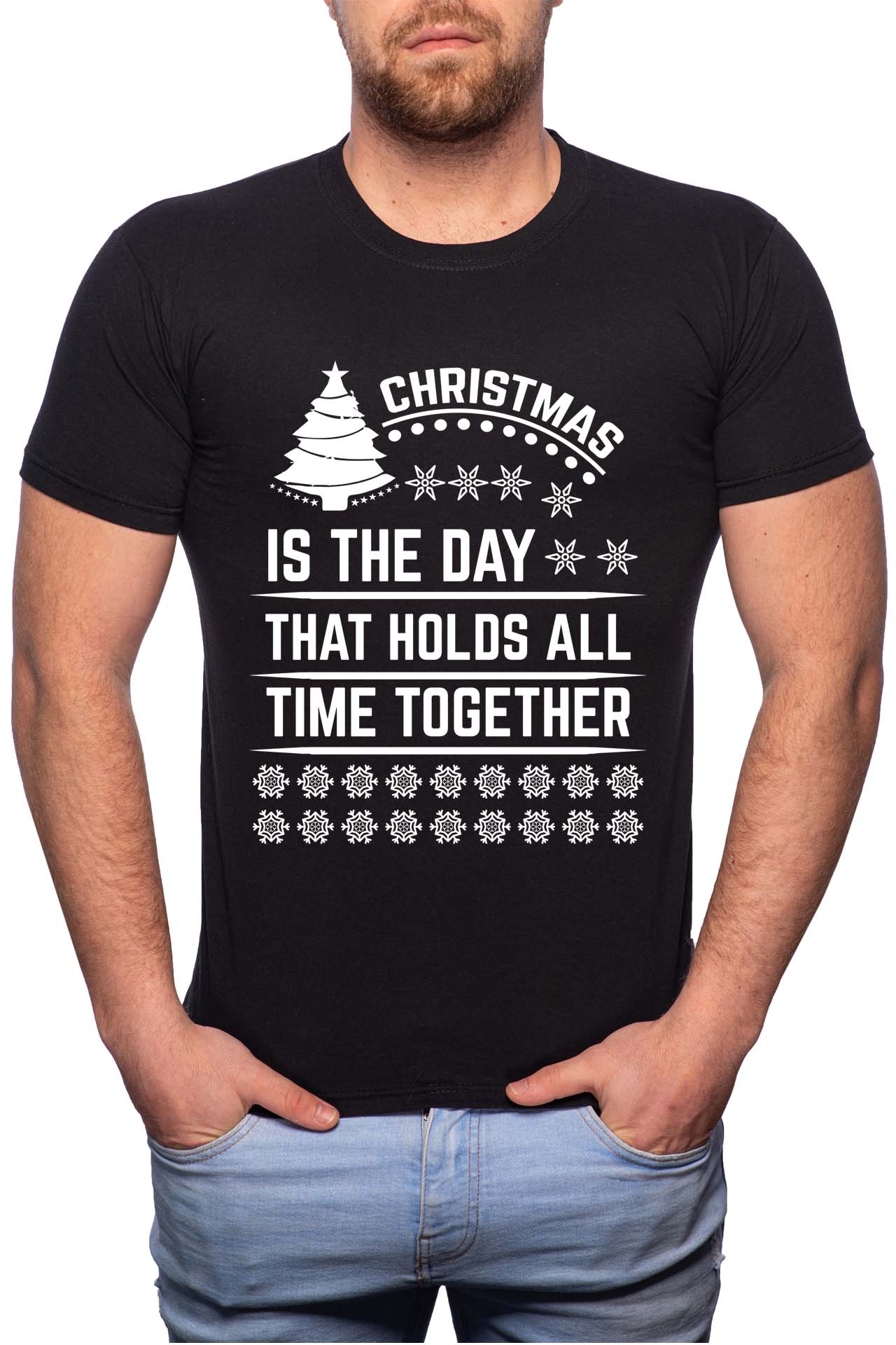 Tricou barbati, Time Together, 100% Bumbac, W378, Negru