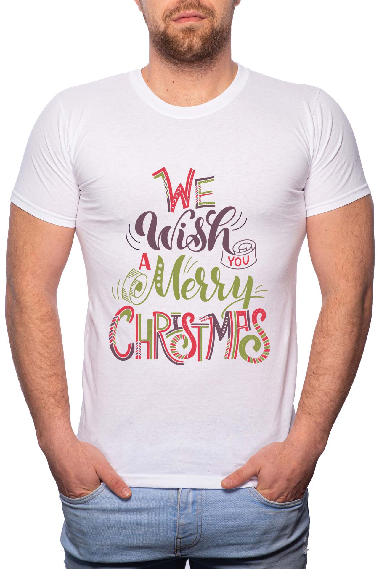 Tricou barbati, Felicitation, 100% Bumbac, W384, Alb