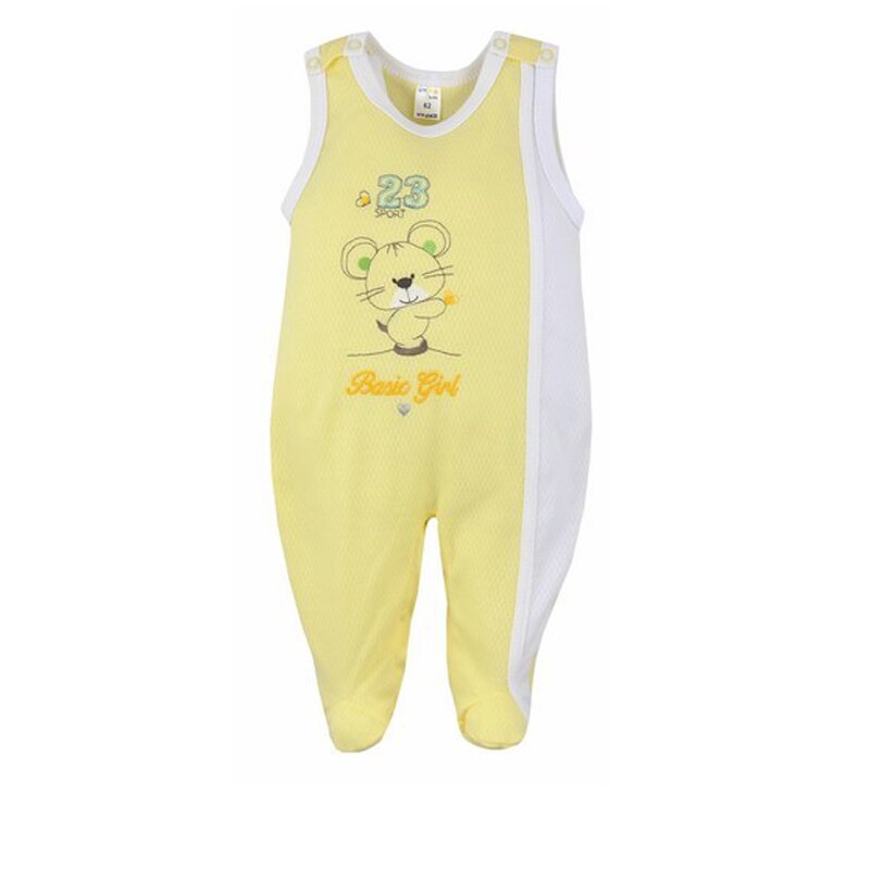 Salopeta fara maneci pentru copii Koala Maly Sportowiek B01-050G, Galben 80 CM