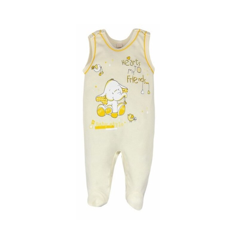 Salopeta fara maneci pentru bebelusi KOALA Beniamin 2587-G, Galben 86 CM