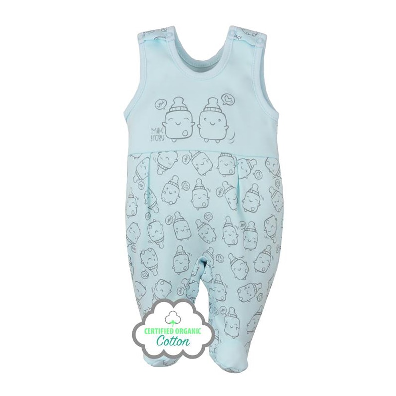 Salopeta fara maneci pentru baieti Koala Butelki 06-683A, Albastru