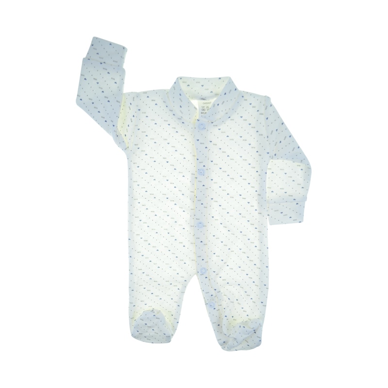 Salopeta cu maneca lunga pentru copii Mini Junior SPCMJ-1213, Alb 50 CM