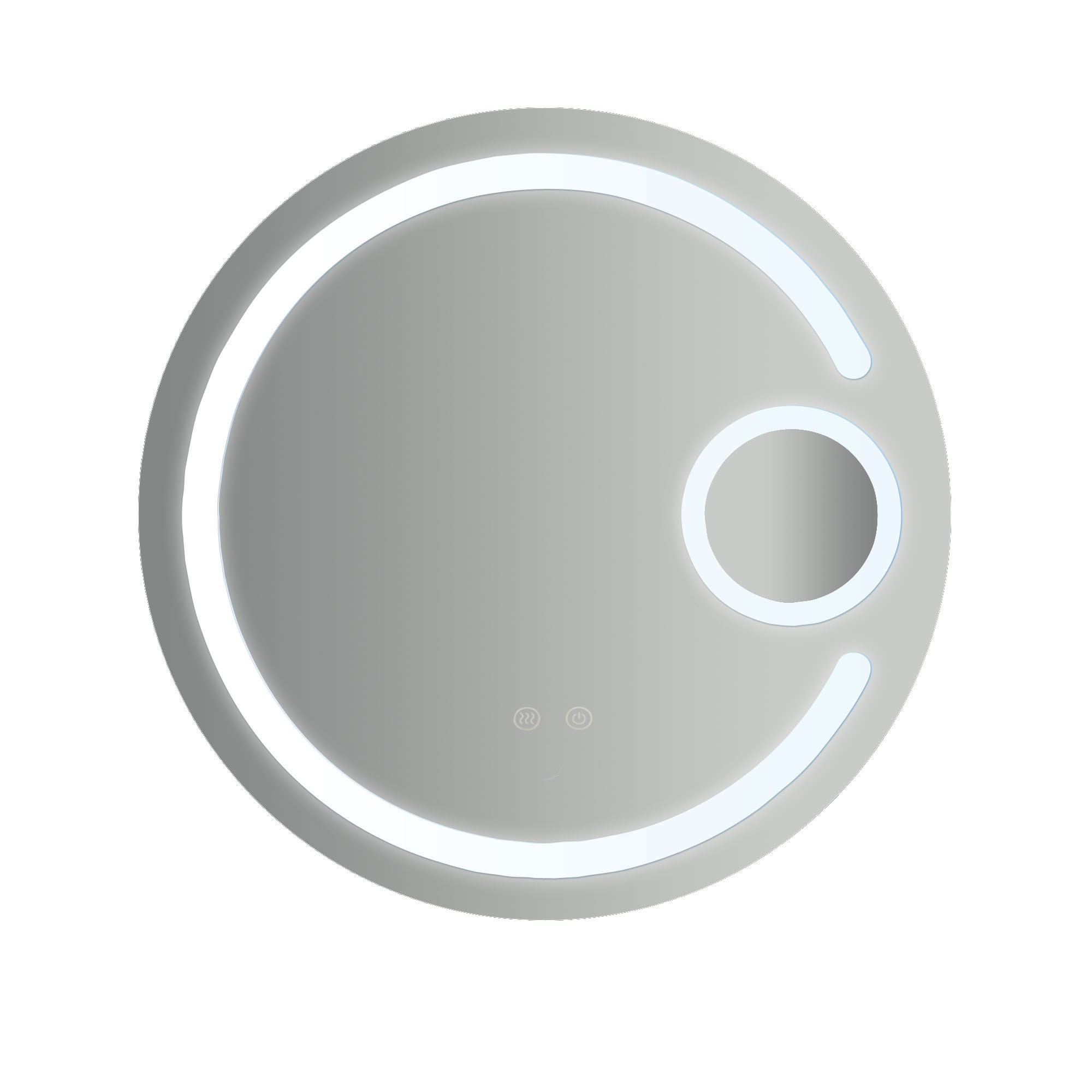 Oglinda rotunda Relax OGLJ13, 700 X 700 mm, cu lupa, functie dezaburire , Led Touch