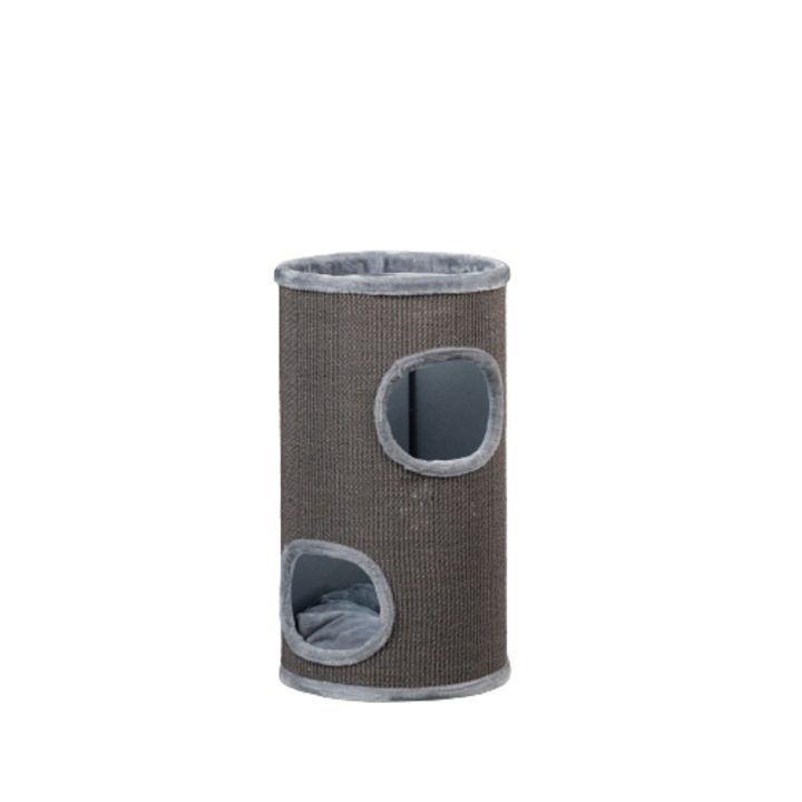 Ansamblu de joaca pentru pisici, RHRQuality, Conny 80, Gri deschis, 80 cm