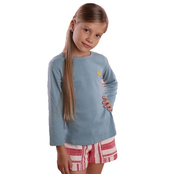 Bluza din bumbac, pentru fete, albastru, 5 ani Bluza din bumbac, pentru fete, albastru, 5 ani