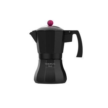Espressor de cafea Taurus BLACK MOMENTS KCP9006I, 6 cesti, baza INOX, compatibil cu toate plitele Espressor de cafea Taurus BLACK MOMENTS KCP9006I, 6 cesti, baza INOX, compatibil cu toate plitele