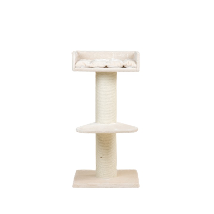 Ansamblu de joaca pentru pisici, RHRQuality, Maine Coon Lounge, Crem, 120 cm
