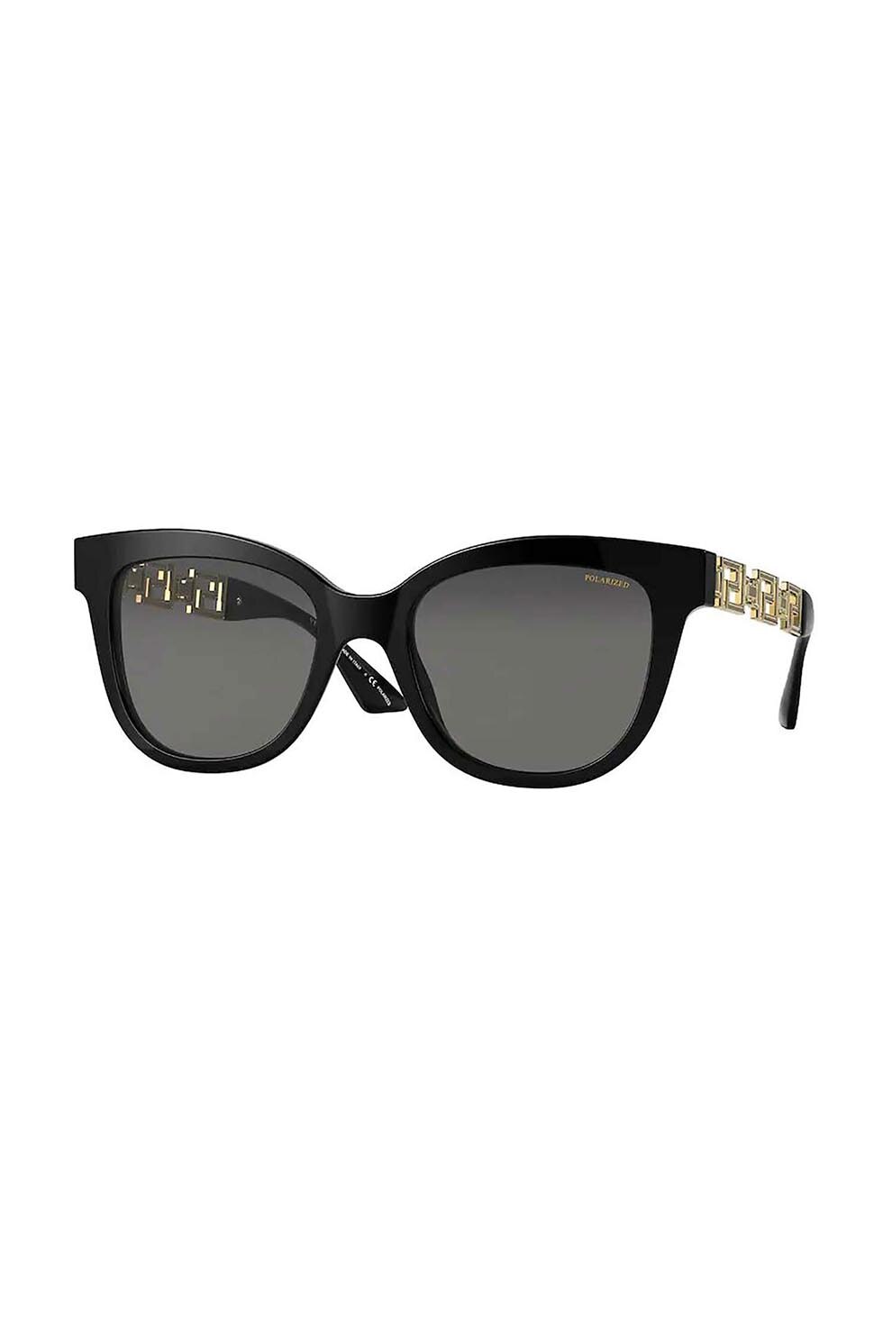 Ochelari de soare cu lentile polarizate Versace, 4394 GB1/81, Plastic, Negru
