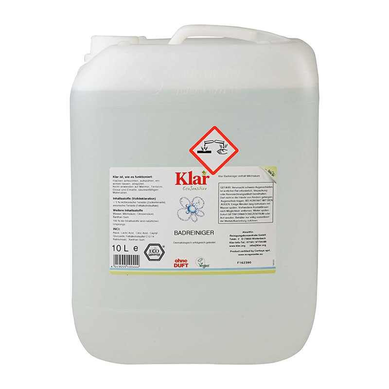 Solutie bio suprafete baie, fara parfum, Klar, 10 l