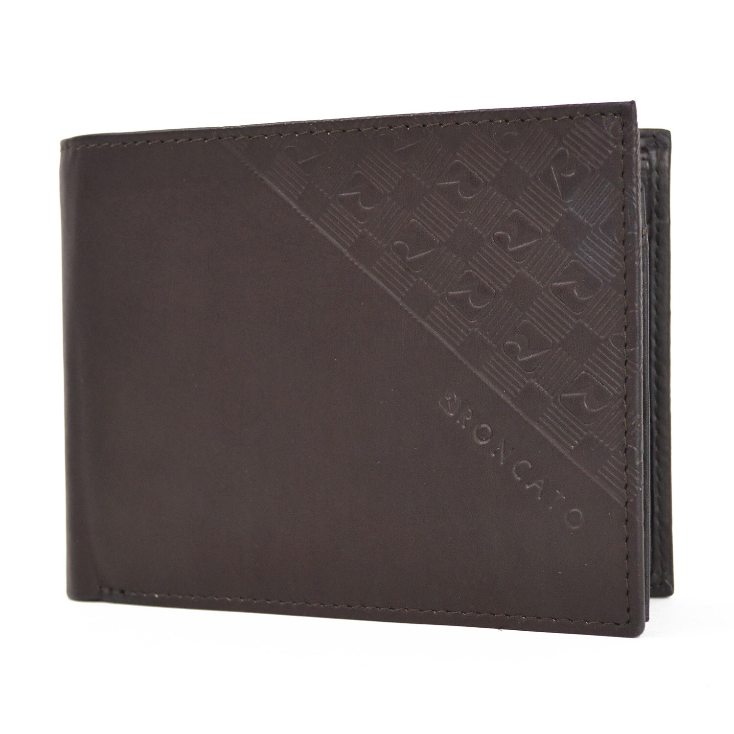 Portofel pentru barbati Roncato PT700, piele naturala, maro inchis