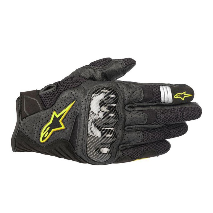Alpinestars smx-1 air v2 мото ръкавици черни/жълти S