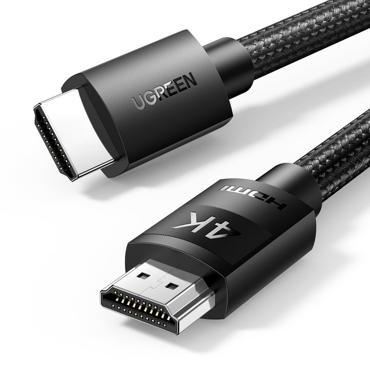 Cablu Audio și Video HDMI la HDMI UGREEN, 1m, 4K UHD, Negru