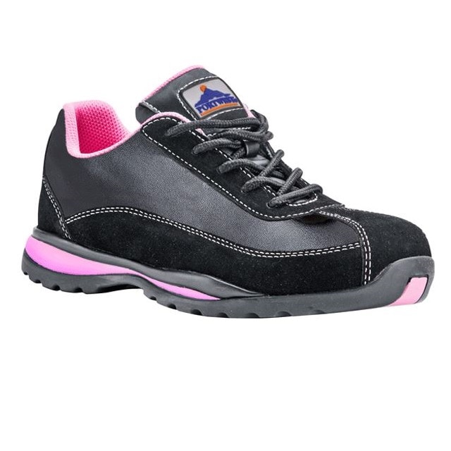 Pantofi de Dama Steelite S1P HRO, Portwest, Negru/Roz, 39
