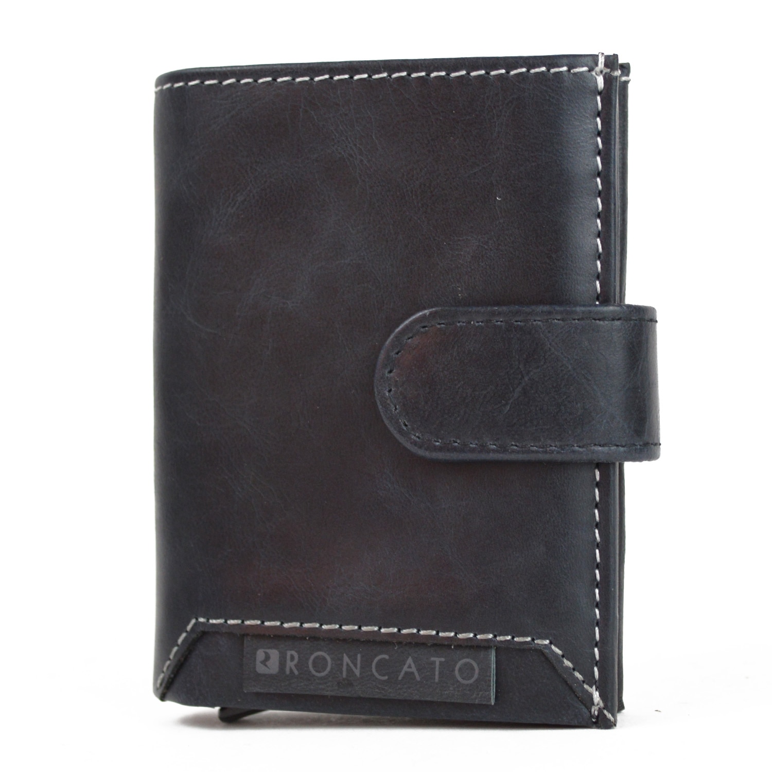 Portofel pentru barbati Roncato PT703, protectie RFID, piele naturala, albastru