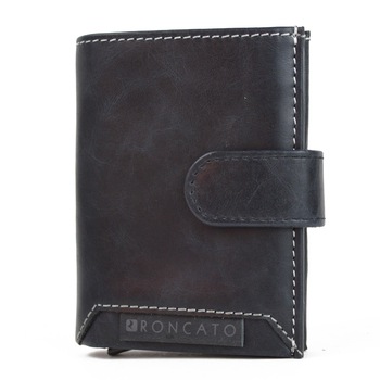 Portofel pentru barbati Roncato PT703, protectie RFID, piele naturala, albastru Portofel pentru barbati Roncato PT703, protectie RFID, piele naturala, albastru