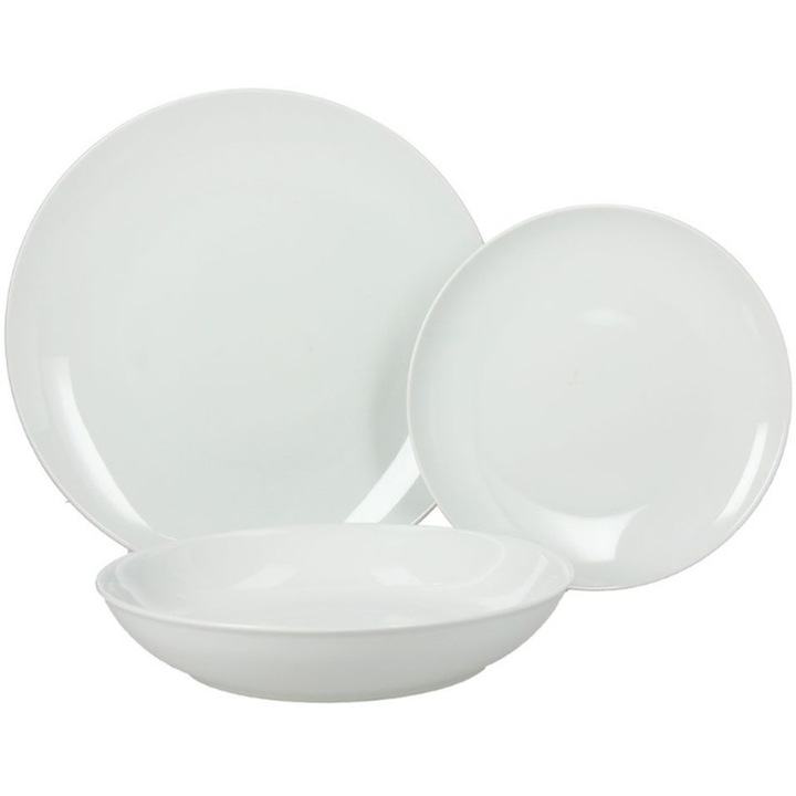 Set de masa Tognana Metropolis Bianco 18 piese, portelan