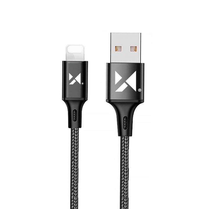 Кабел от USB към Lightning Wozinsky, 2.4A, 1m, Черен