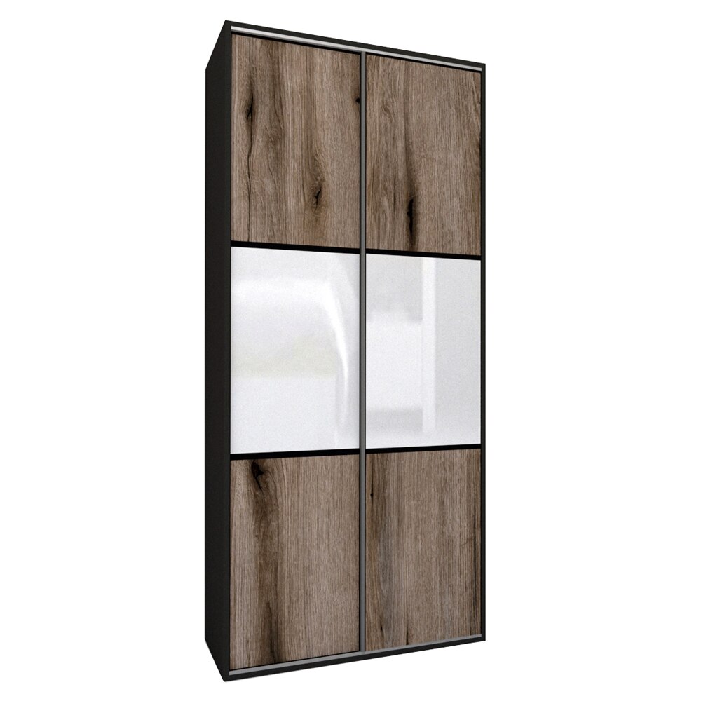 Dressing Genarom LEX D, Stejar Monastery / Gri Lucios, 120 x 218 x 66 cm