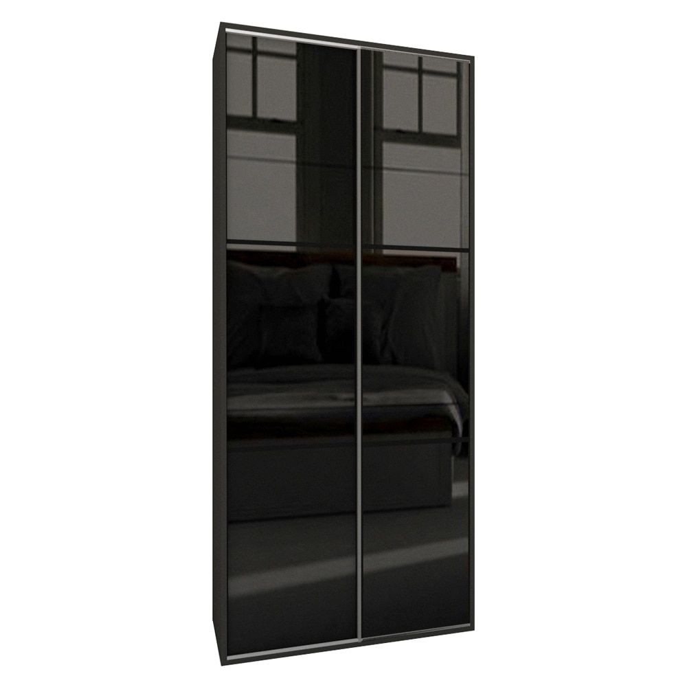 Dressing Genarom LEX C, Negru Lucios, 120 x 218 x 66 cm