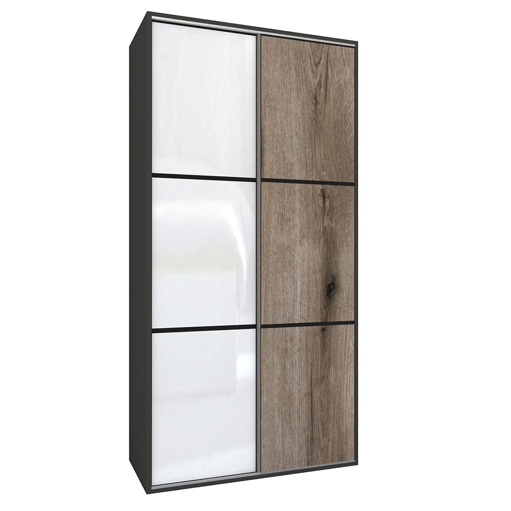 Dressing Genarom LEX A, Gri Lucios / Stejar Monastery L, 120 x 218 x 66 cm