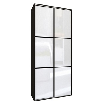 Dressing Genarom LEX A, Gri Lucios, 120 x 218 x 66 cm Dressing Genarom LEX A, Gri Lucios, 120 x 218 x 66 cm