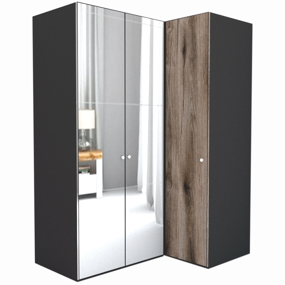 Dulap de Colt Genarom LEX Model B, Oglinda / Decor K366, 170-117 x 240 x 66 cm