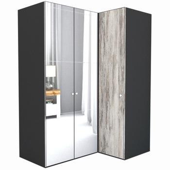 Dulap de Colt Genarom LEX Model B, Oglinda / Decor K084, 170-117 x 240 x 66 cm Dulap de Colt Genarom LEX Model B, Oglinda / Decor K084, 170-117 x 240 x 66 cm