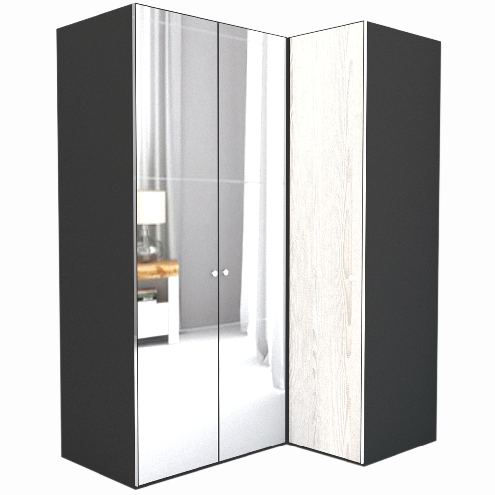 Dulap de Colt Genarom LEX Model B, Oglinda / Decor K010, 170-117 x 240 x 66 cm