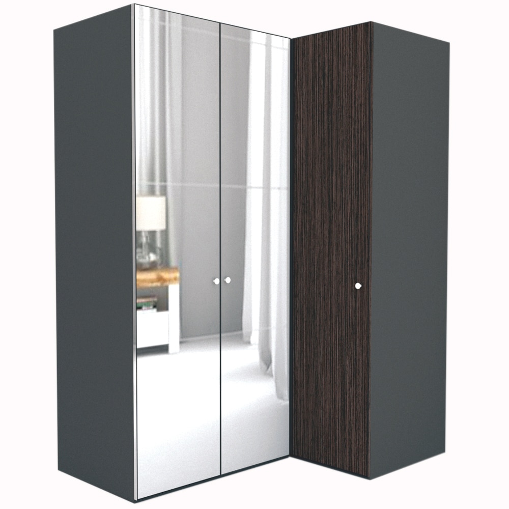 Dulap de Colt Genarom LEX Model B, Oglinda / Decor 8548, 170-117 x 240 x 66 cm