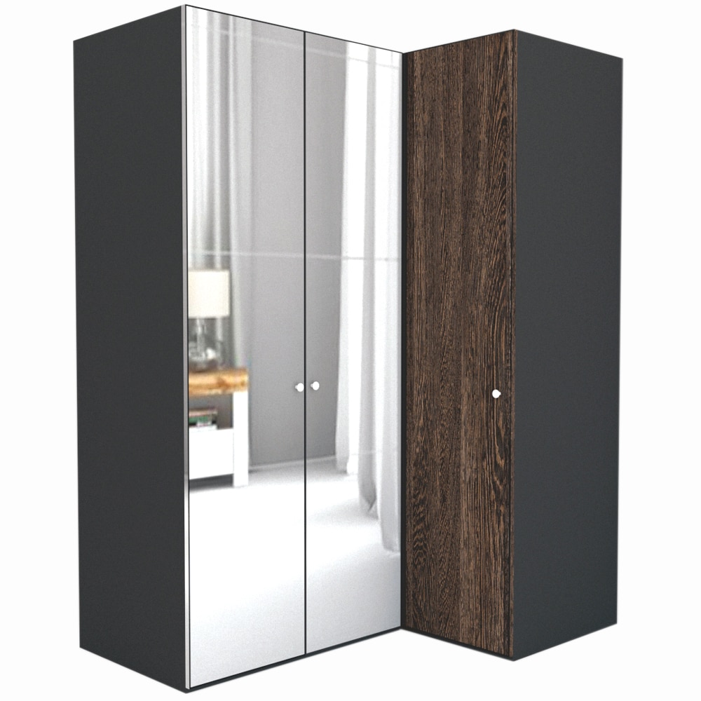 Dulap de Colt Genarom LEX Model B, Oglinda / Decor 7648, 170-117 x 240 x 66 cm