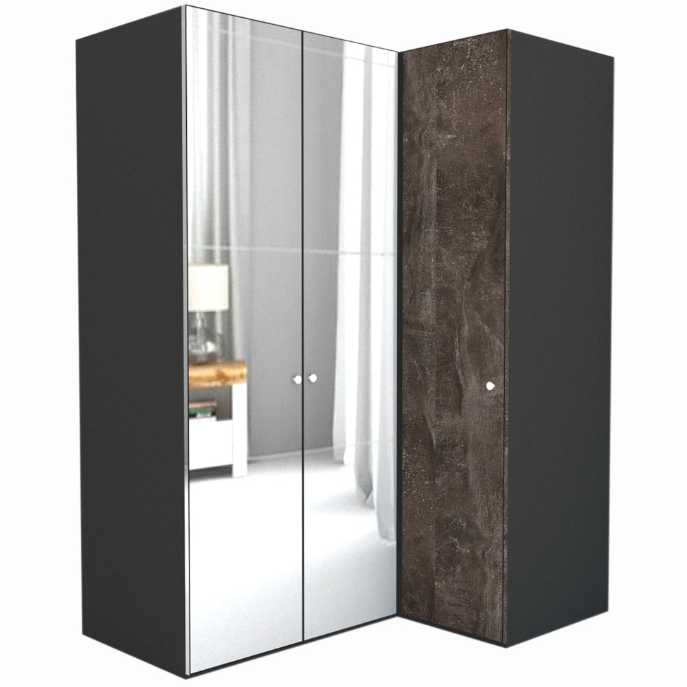 Dulap de Colt Genarom LEX Model B, Oglinda / Decor 4299, 170-117 x 240 x 66 cm