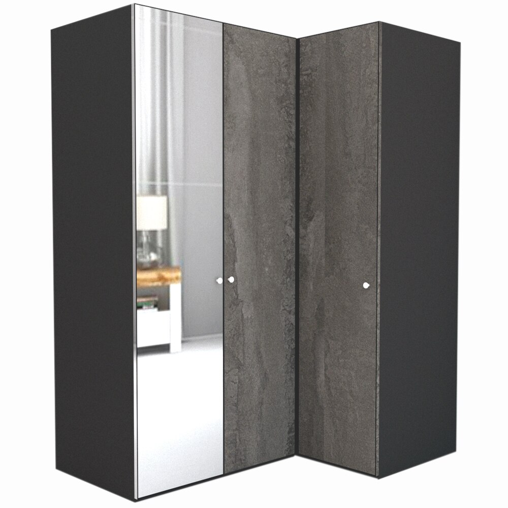 Dulap de Colt Genarom LEX Model B, Decor K352 O / Oglinda, 170-117 x 240 x 66 cm