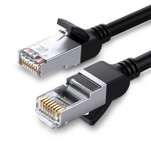 Cablu de retea, UGREEN, NW101, UTP Ethernet RJ45, Cat 7, Lungime 10 m, 1000 MB/s, Conectori placati cu aur 24K, Negru, PVC
