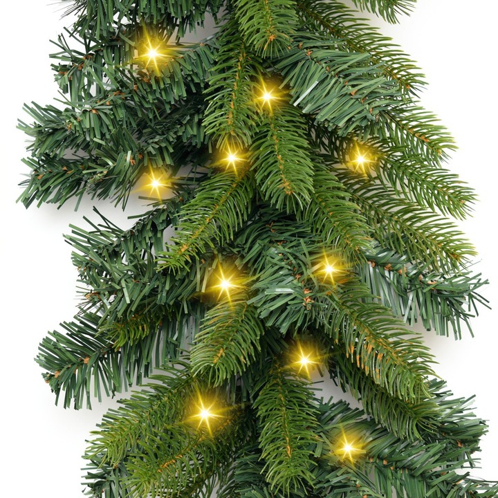 Ghirlanda Bogota LED verde cu ace 3D, 270 cm x 30 cm