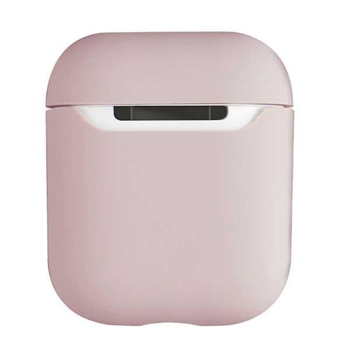 Husa casti Uniq Lino pentru AirPods 1/2, Silicon, Roz
