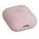 Husa casti Uniq Lino pentru AirPods 1/2, Silicon, Roz
