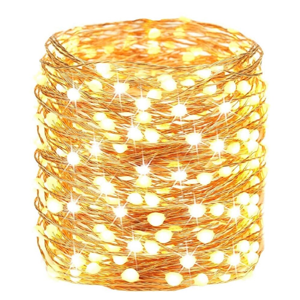 Instalatie de Craciun Liniara Zenino® - 150 LED, 15M, Fairy Lights, 8 Jocuri de Lumini, Fir Cupru, Interconectabila, Interior, Alb Cald