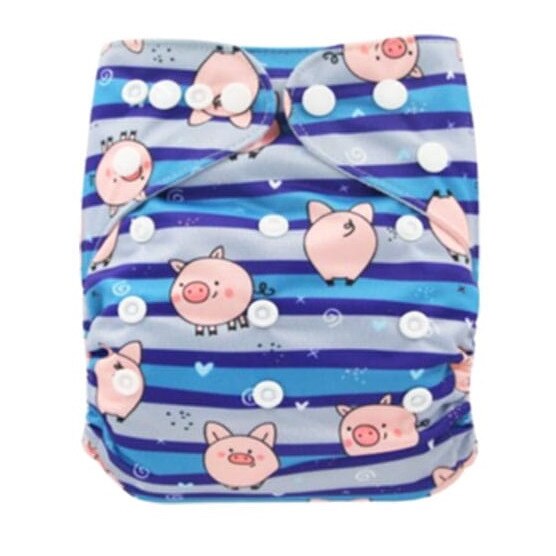 Scutec textil refolosibil Alvababy reglabil, bambus, model Flying Pig