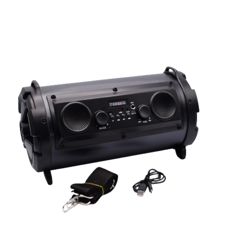 Boxa Portabila, KlaussTech, MP3, TF/USB, Bluetooth, Radio FM, Putere 15W, 80 dB, Ergonomica, Negru