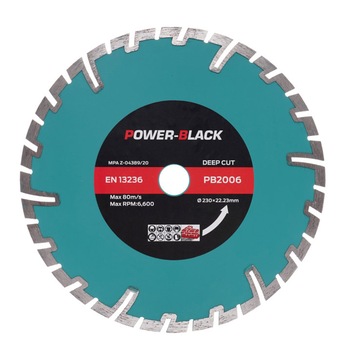 Disc diamantat pentru taierea betonului 230 mm, 6600 rpm, Tagred Disc diamantat pentru taierea betonului 230 mm, 6600 rpm, Tagred